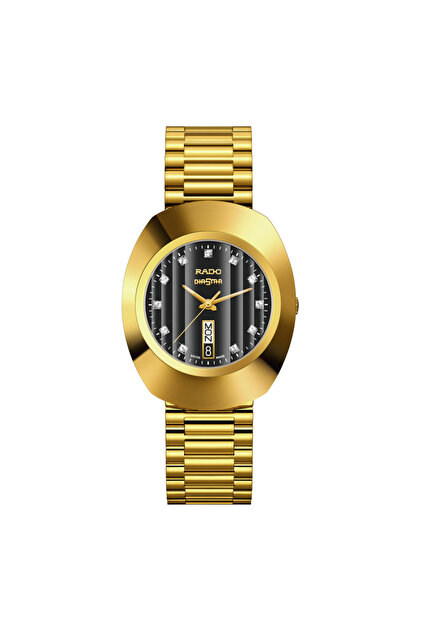 Men's Colored Metal Strap Watch with Black Dial, Model R12304313