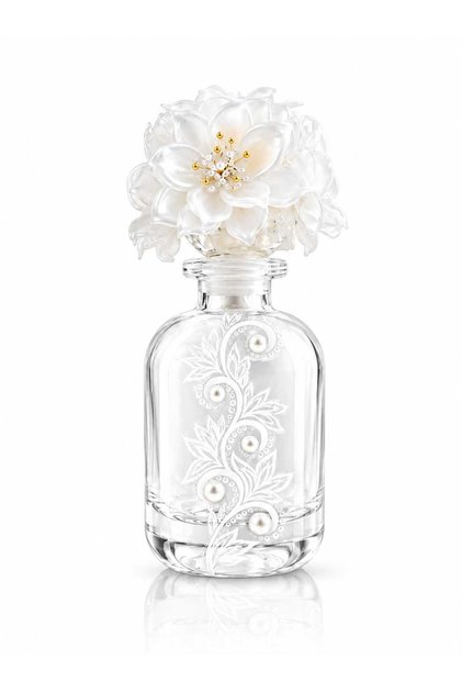 Decorative Empty Glass Perfume Oil Bottle Autumn Leaf Design Refillable