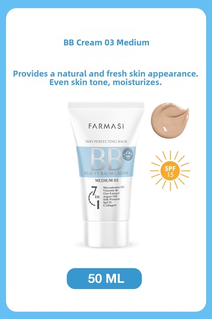 Bb Cream 03 Medium (Medium Tone) | Spf 15, Skin Tone Equalizer, Moisturizer & Matte Finish