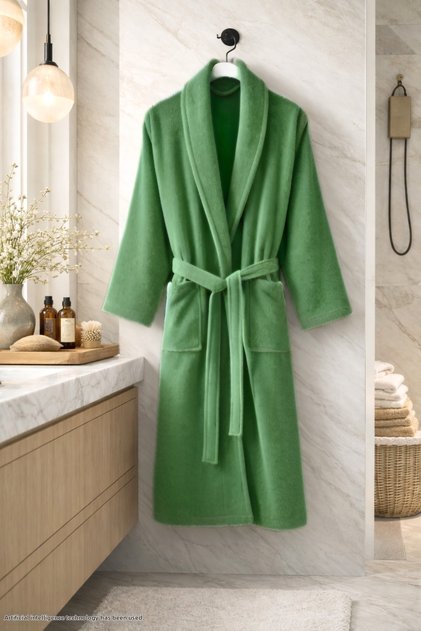 Premium Cotton Unisex Bathrobe - Soft-Textured Quick-Drying Vibrant-Colored Bathrobe