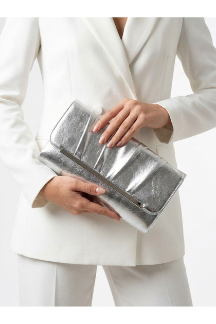 Women's Shiny Portfolio Clutch Bag