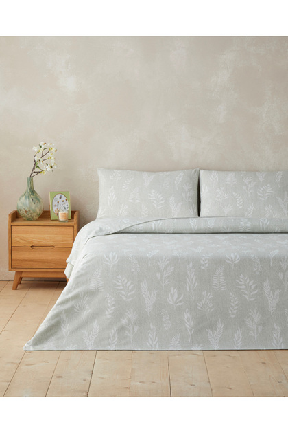 Florine Easy-Iron Single Bed Sheet Duvet Cover Set 160X220 cm Light Green