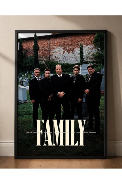 “The Sopranos – Family Concept Retro Poster” (Çerçeveli)