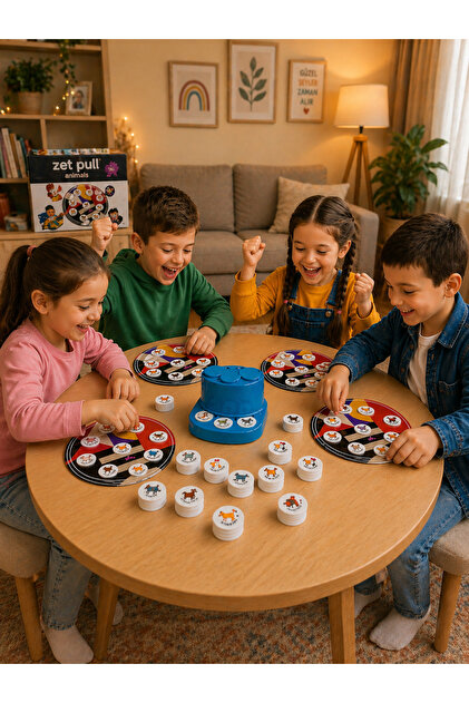 TÜZDER Zet Pull Animals Zeka ve Işitsel Algı Oyunu 3+ Yaş 8 Oyuncu