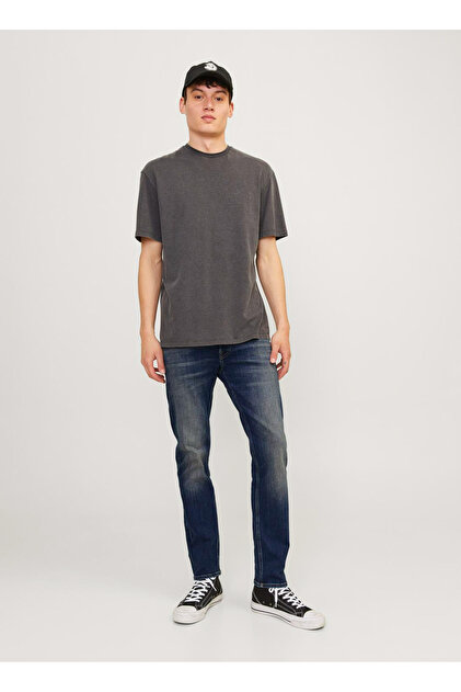 Jack & Jones Koyu Mavi Erkek Tapered Fit Denim Pantolon 12158610
