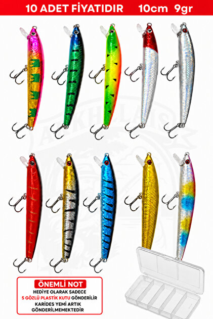 Arkhelais Rapala - Suni Balık Yemi - Minnow - 10 cm 9 gr - 10'lu