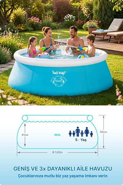 Genel Markalar Swim Safe Hızlı Kurulum Havuzu 183x51cm - Fiyatı
