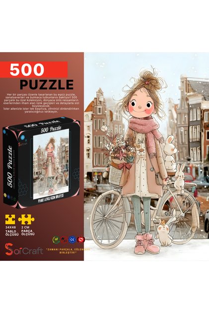 500 Piece Puzzle the Story of the Girl in the Pink Scarf # 253