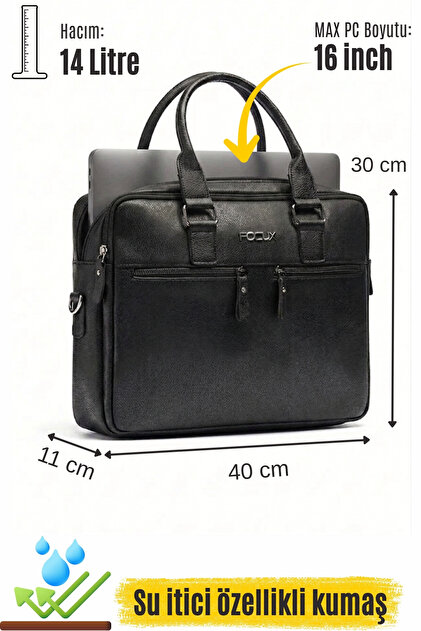 HAKKAN ÇANTA Gk42 Unisex Laptop & Evrak Çantası Siyah - Fiyatı