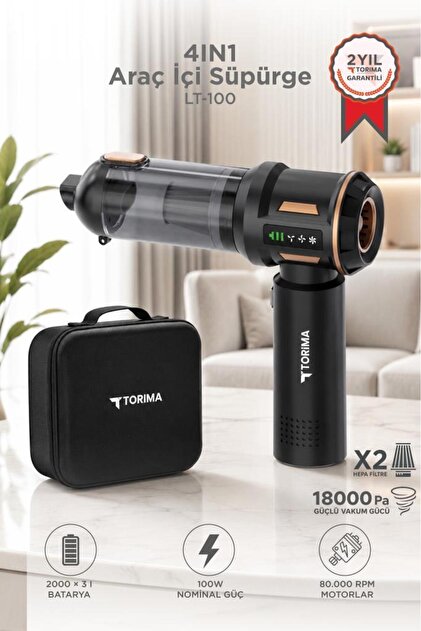toromiリクエスト商品 Torima Araç İçi Süpürge 4IN1 Çok Fonksiyonlu Şarjlı Mini Ev