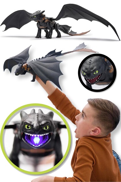 Ejderhanı Nasıl Eğitirsin Sesli ve Işıklı Aksiyon Figürü 38 cm