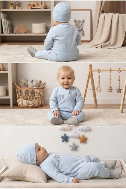 Baby Romper with Balloon Embroidery