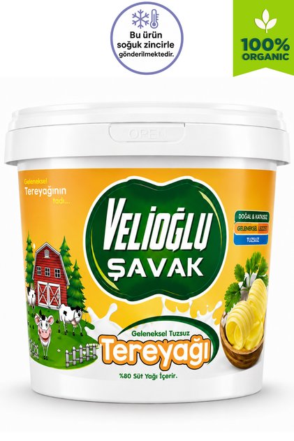 Velioğlu Şavak Tuzsuz Köy Tereyağı 1 kg – Katkısız Doğal Kahvaltılık