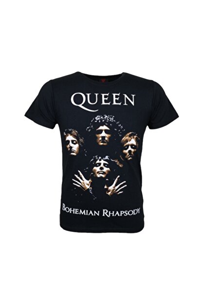 StüdyoÜmitTişört Queen Bohemian Rhapsody Metal Band Baskılı Penye