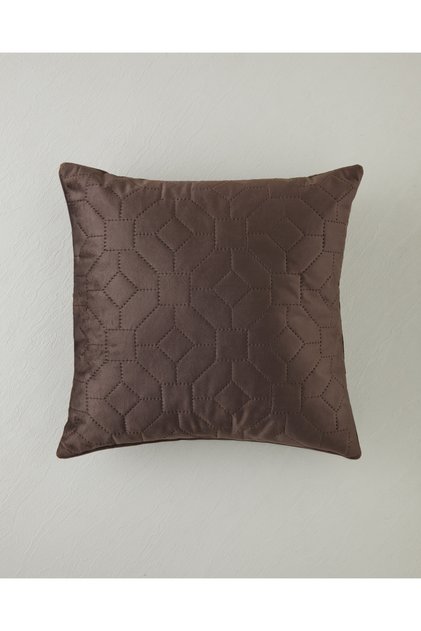 Geometric Kırlent 45x45 cm Kahverengi