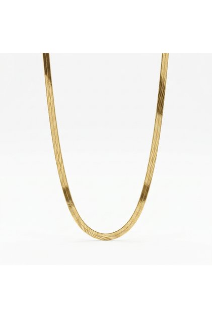 Xuping Gold Plain Chain Necklace (45 cm and 60 cm) – Two Sizes Stylish and Timeless Design