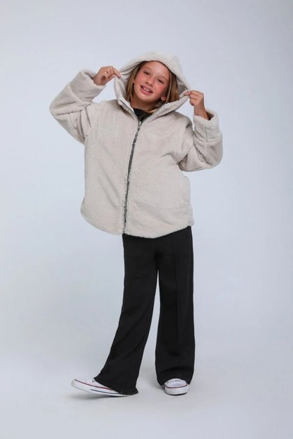 8-14 Years Old Nordika Girl's Double-Sided Coat-Latte