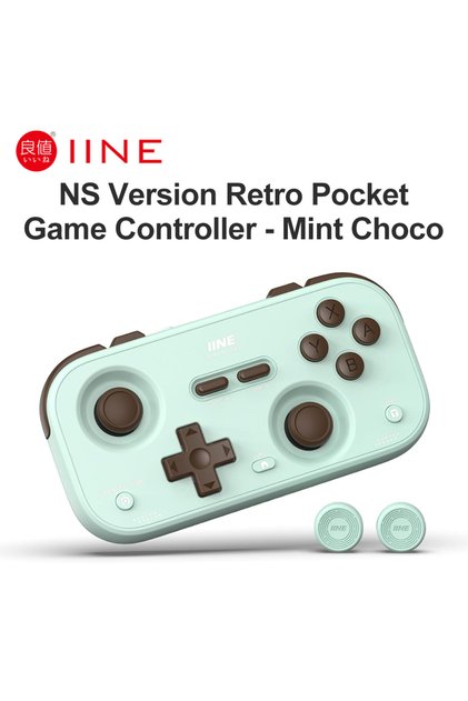 وحدة تحكم محمولة IINE Mint Choco لنينتندو سويتش 2/1 وستيم ديك والهواتف والسيارات، وحدة تحكم محمولة للألعاب الكلاسيكية