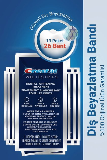 Crest Whitestrips Dental Whitening Diş Beyazlatma Bantları 13 Paket (26 Bant)