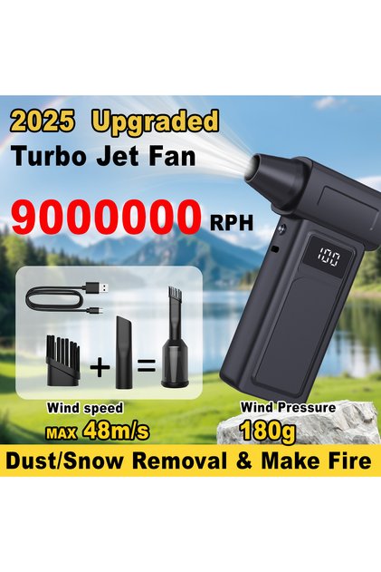 SU7 - Upgraded versi 9000000RPM Turbo Jet Blower Vacuum High Speed Air Blower Wireless Compressed Ai