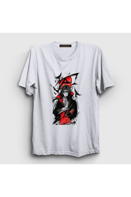 Unisex White Genjutsu Uchiha Itachi Anime Naruto T-shirt317730tt