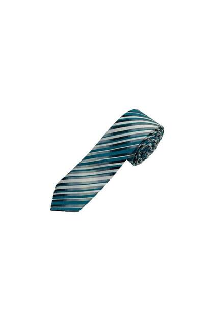 5 cm Black Green Striped Slim Tie