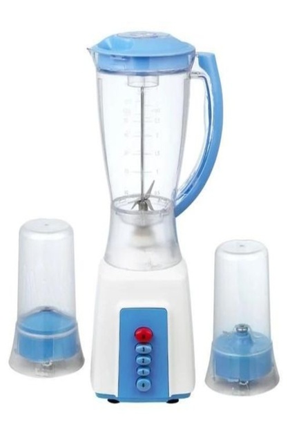 3 In 1 Blender For Grinding Mincing And Blending With Plastic Jar of 1.5 Liters-Transparent