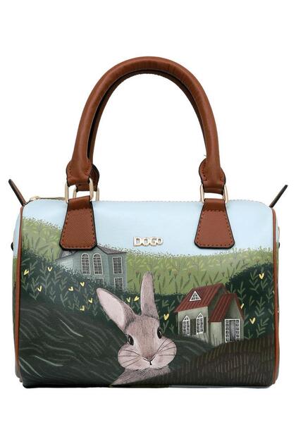 Women's Vegan Leather Green Handbag - Going on an Adventure Design