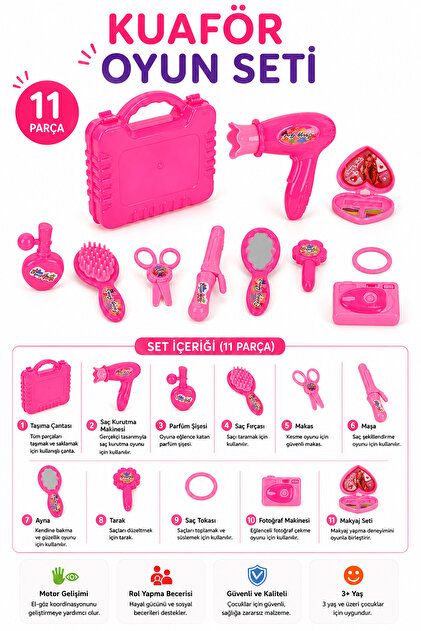 【美品】SMI ポールJマイヤー PSP教材セット CD14枚 アタッシュケース Meleni Toys 11 Parça Kuaför Oyun Seti - Taşınabilir Çantalı Saç