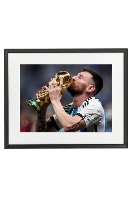 Lionel Messi Argentina Champion Autographed Poster with Frame 50x40cm