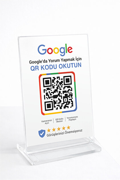 PIYO.Kです！ TakipAi Google Yorum Arttıran QR Kodlu A6 Pleksi Stand - Fiyatı