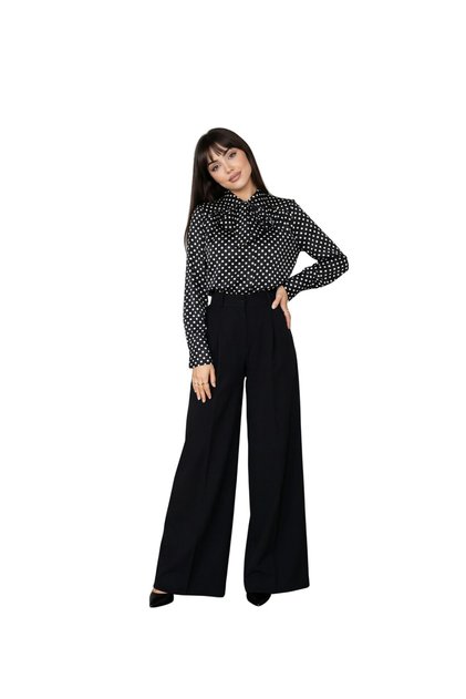 Polka Dot Patterned Paris Scarf Shirt