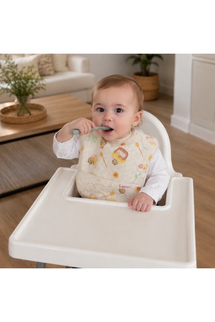 Sevimli Arılar Bebek Mama Önlüğü (6-24 Ay)
