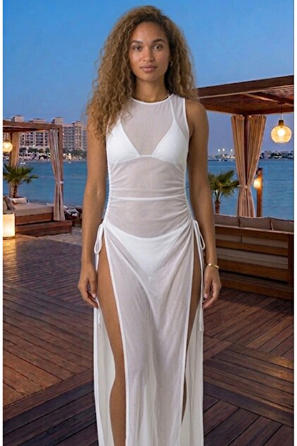 transparent beach dress Buy Sexy Chiffon Jacquard Beach Maxi Dress Women White Boho Robe De Plage Summer Beachwear Tunic Transparent Vestido at affordable prices free shipping, real reviews with photos Joom