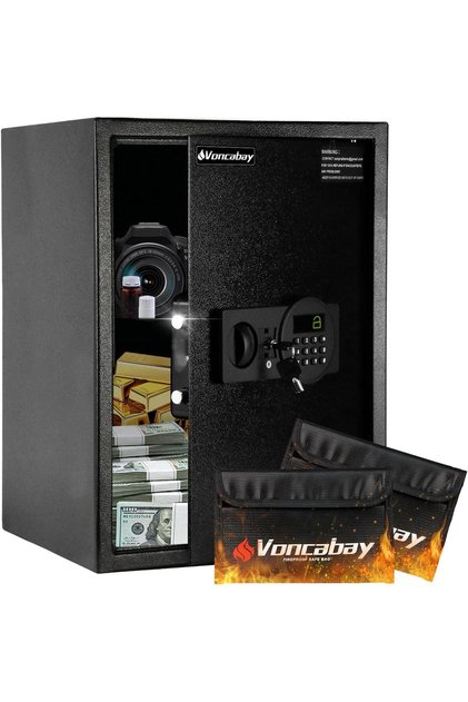2.2 Cu.Ft Digital Security Safe with Fireproof Bag & Sensor Light - Black