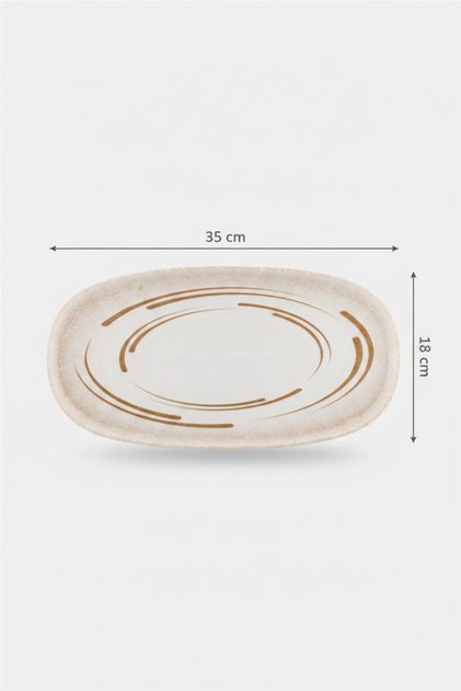 6-Piece Toledo Oval Kayak Plate 35X18Cm Digital Costa