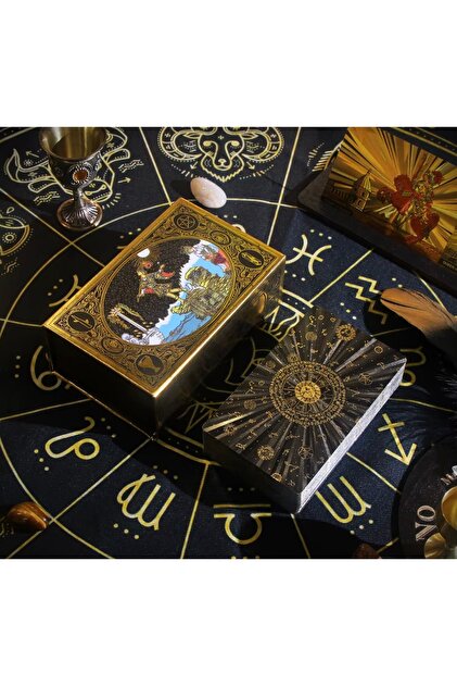 Galaksi Dükkanı Gold Foil Panoramic Tarot Destesi/Yaldızlı, Su