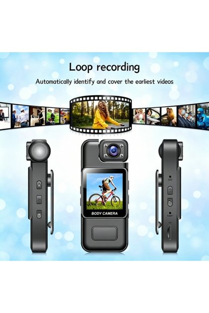 Multifunctional Wearable Body Camera, Mini HD Night Vision Action Cam with Back Clip for Outdoor & Daily Use,No Memory Card