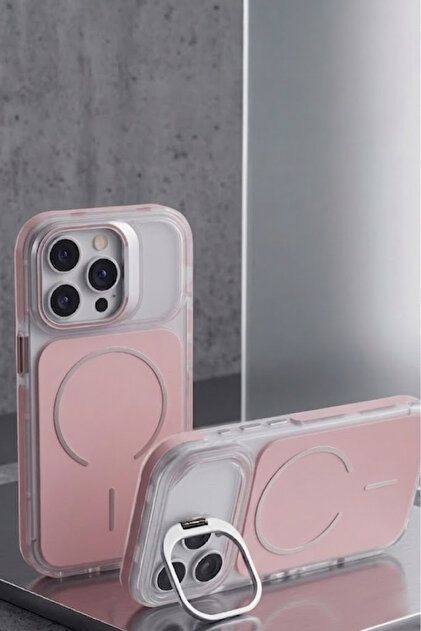 İphone 14 Pro Uyumlu Metal Kamera Standlı MagSafe Özellikli Mat Lims Renkli Metal Tuş Premium Kapak