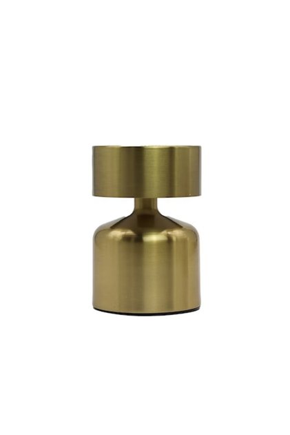 Lampă LED tactilă, reîncărcabilă prin USB-C, control tactil, design plat tip ciupercă, bronz