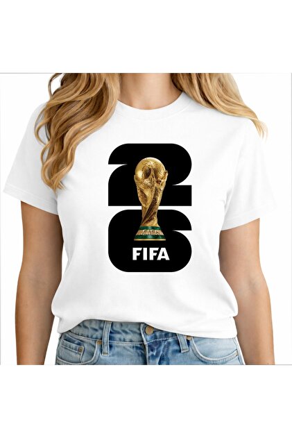 AEMİ Unisex 2026 Fifa World Cup Baskılı Oversize Bisiklet Yaka T