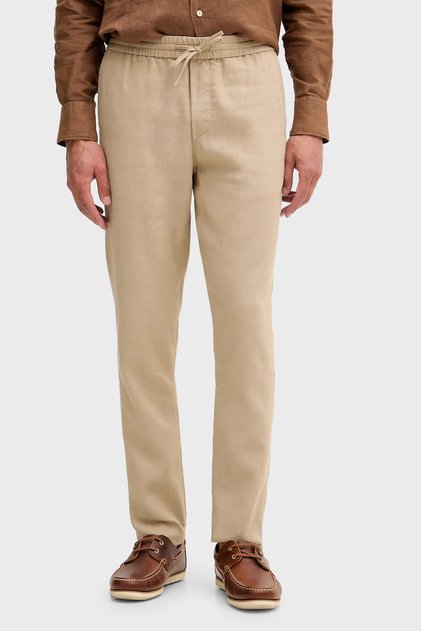 Keten Tapered Fit Daralan Paça Chino Pantolon Erkek PANTOLON MW0MW42336 AEG