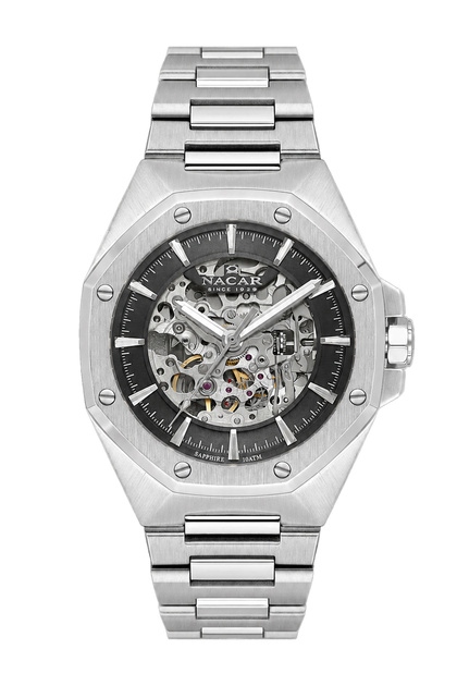 Sapphire Glass Sports Silver - Black Automatic Men's Watch Nc08-29430497-Abm