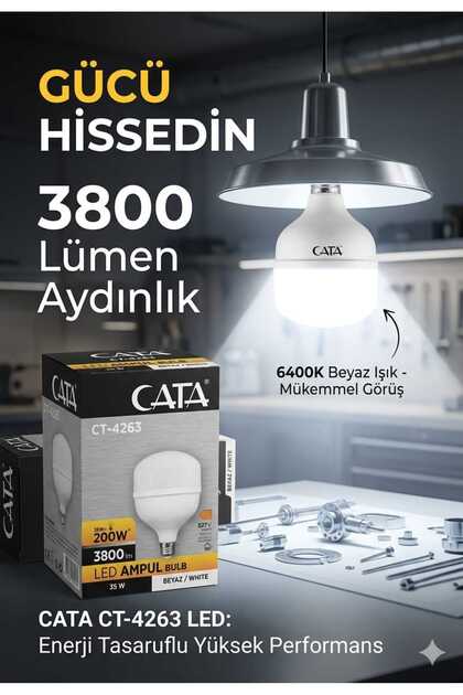 Cata CT-4263 Bulb 35W LED Ampul Uzun Ömürlü LED Teknolojisi ile 2200 Lumen Aydınlatma