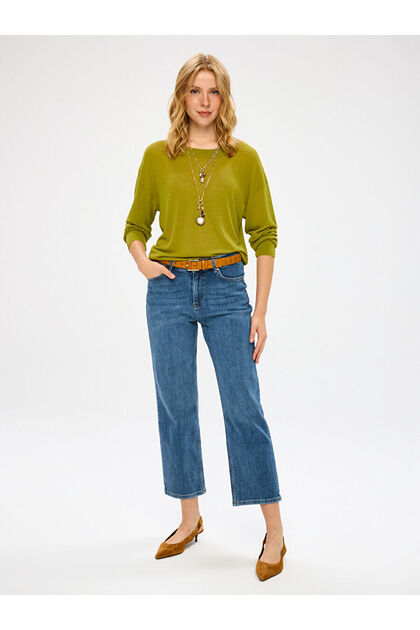 Mom Fit Beş Cep Elastanlı Jean Pantolon W27JPN009