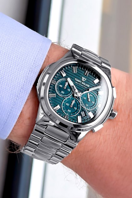 All Functions Working - Silver Color - Steel Band - Water Resistant - Men's Watch - with Special Box Tw2004C3