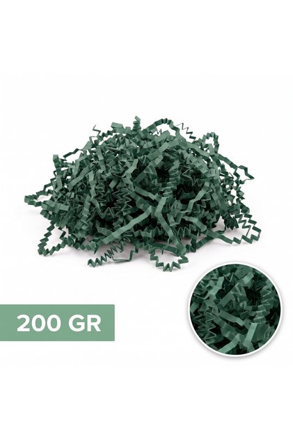 Dark Green Color Zigzag Crinkle Paper 200 Gr - Decorative Box Interior Zigzag Filler Packaging Ornament and Packaging Filling Material Z Zigzag Box Interior Ornament and Cargo Protective Packaging Material