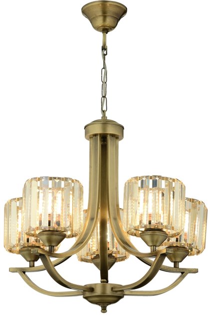 AV-65226-5E Eskitme Kaplama Modern Avize E27 Metal Kristal H: 82 cm, Ø: 55 cm