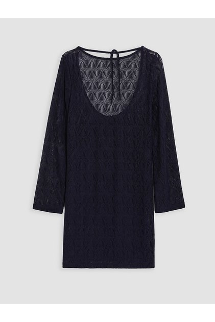 Ozmarka New Season U-Neck Openwork Women's Beach Dress
