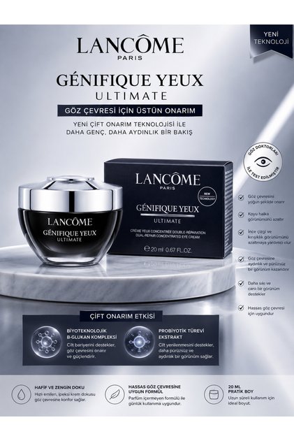 Göz Çevresinde Koyu Halka, Kırışıklık ve İnce Çizgi Görünümünü Azaltıcı Canlandırıcı Bakım Kremi 20ml